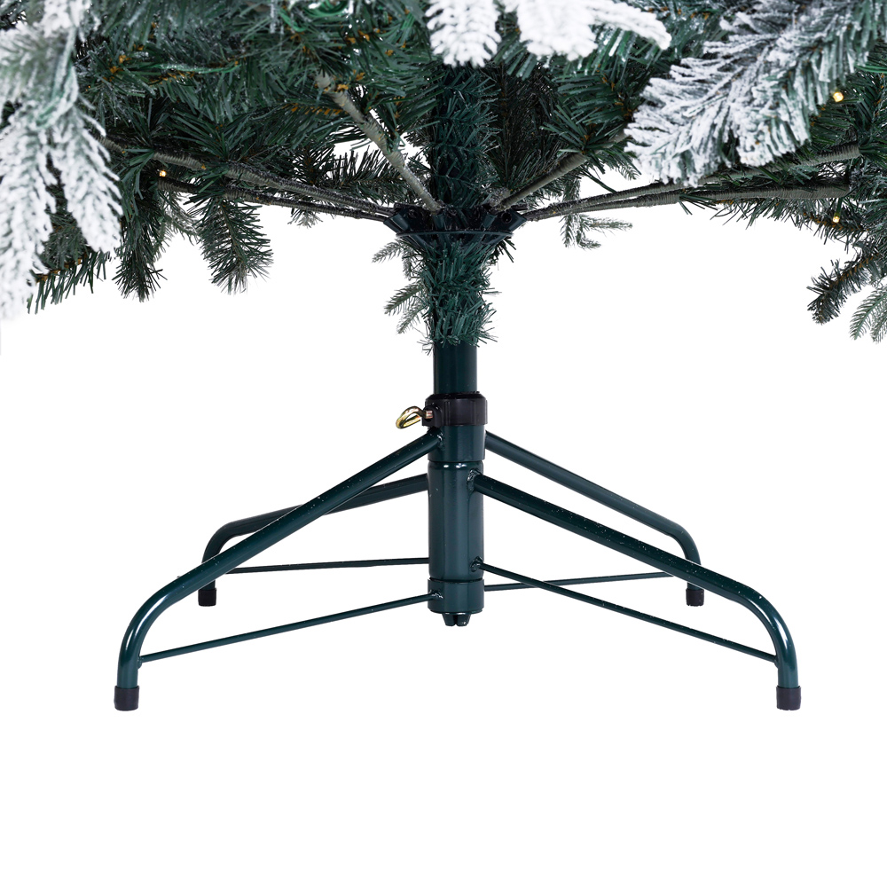 Charles Bentley Luxury Pre-Lit Faux Hinged Snowy Christmas Tree 6ft Image 5