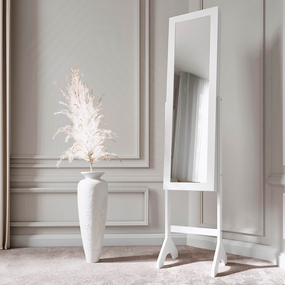 CARME Home Caitlyn Standing Full Length Jewellery Mirror Cabinet Image 5