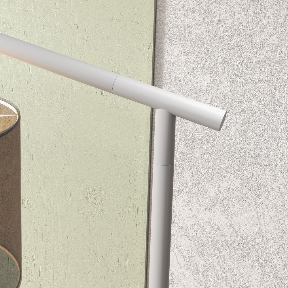 Portland Grey 350 Degree Rotating Floor Lamp with LED Bulb Image 6