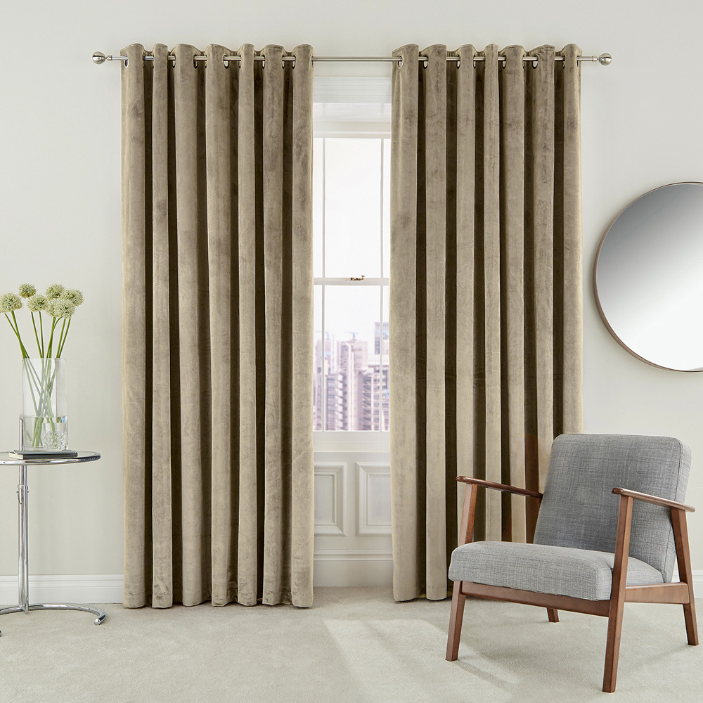 Helena Springfield Escala Lined Sand Curtains 168 x 137cm Image 4