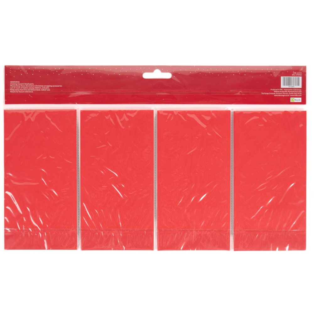 Pack of 4 Traditional Christmas Money Wallets - Red Image 3