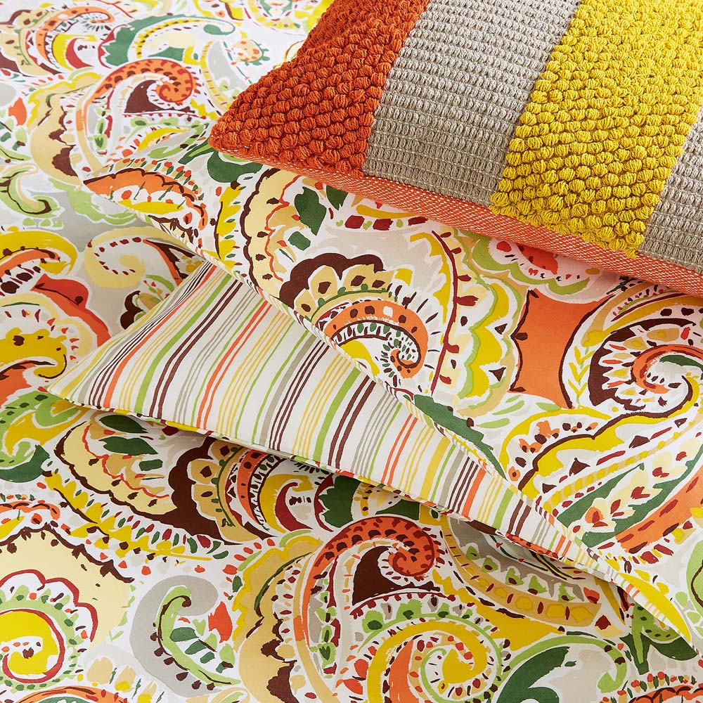 Helena Springfield Penny Super King Size Mango Duvet Set Image 4