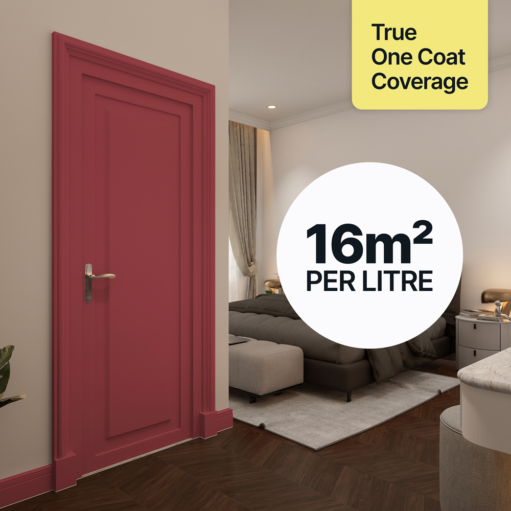 Hemway Dark Cherry Red Furniture and Walls Matt Chalk Paint 1L Image 4