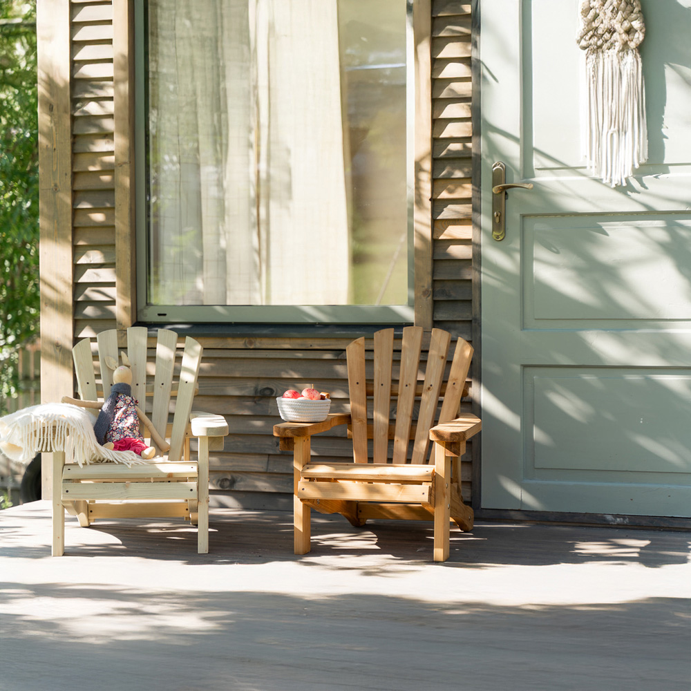AMATA Ungurs Green Children Adirondack Chair Image 4