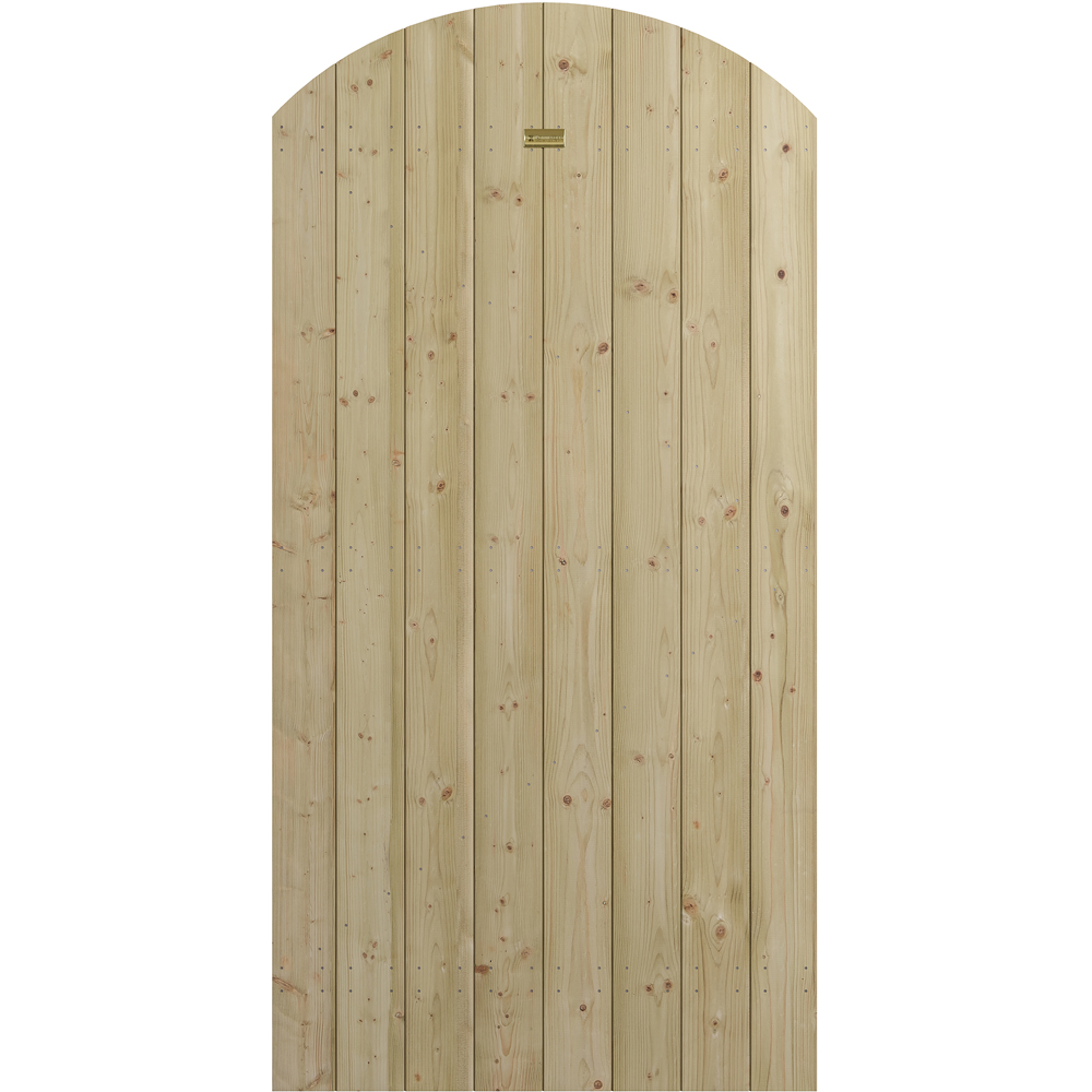 Rowlinson Tongue & Groove Arch Top Wooden Gate Image 1