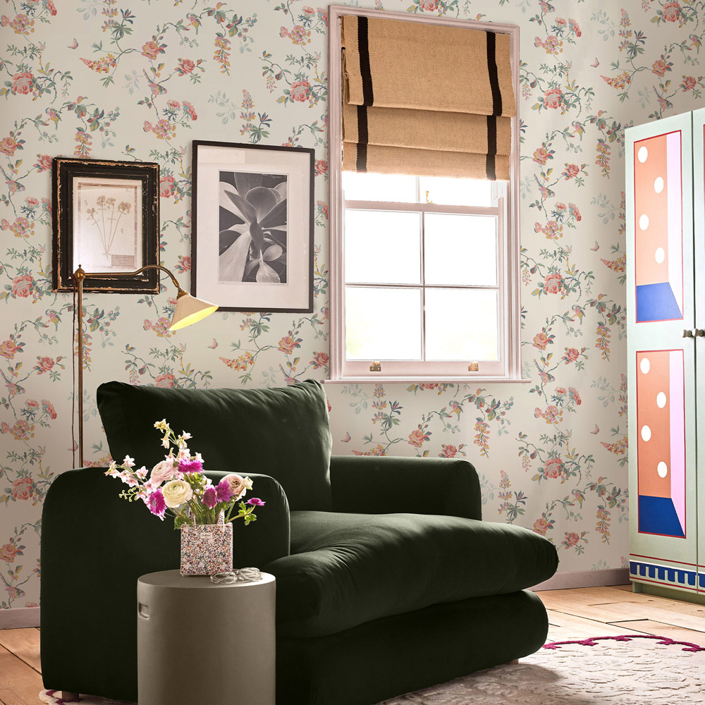 Cath Kidston Birds and Roses Spring Wallpaper Image 3