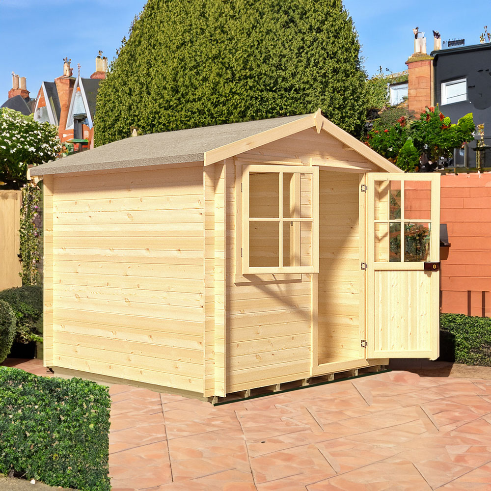 Shire Avesbury 8 x 8ft Wooden Log Cabin Image 5