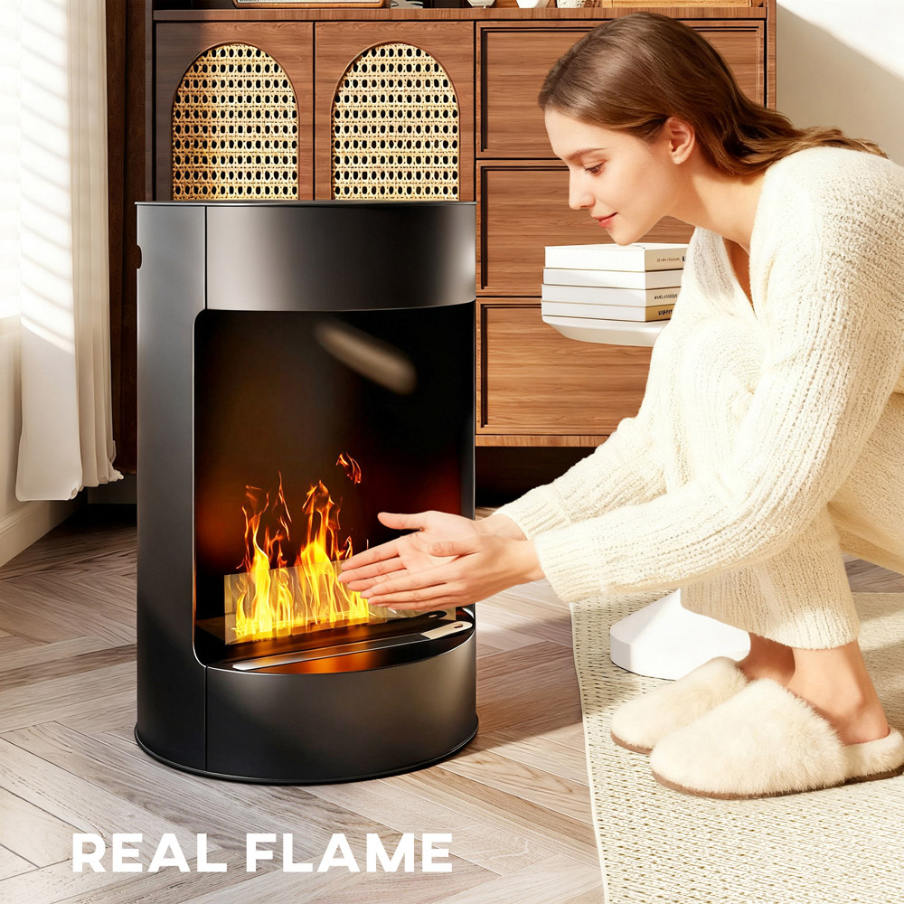 HOMCOM Black Bioethanol Fireplace Stove Image 5