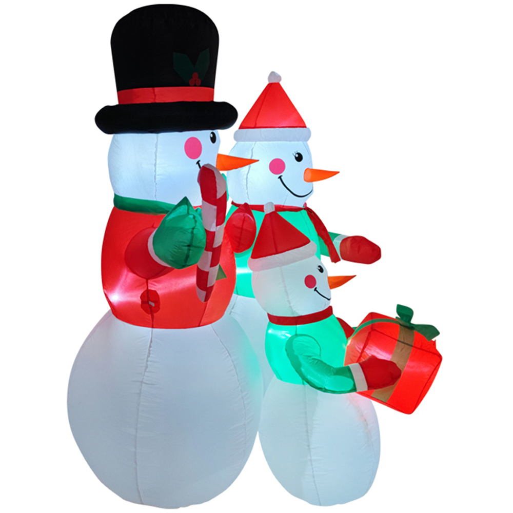Living and Home Inflatable Snowman Family LED Christmas Decoration 5.9ft Image 5
