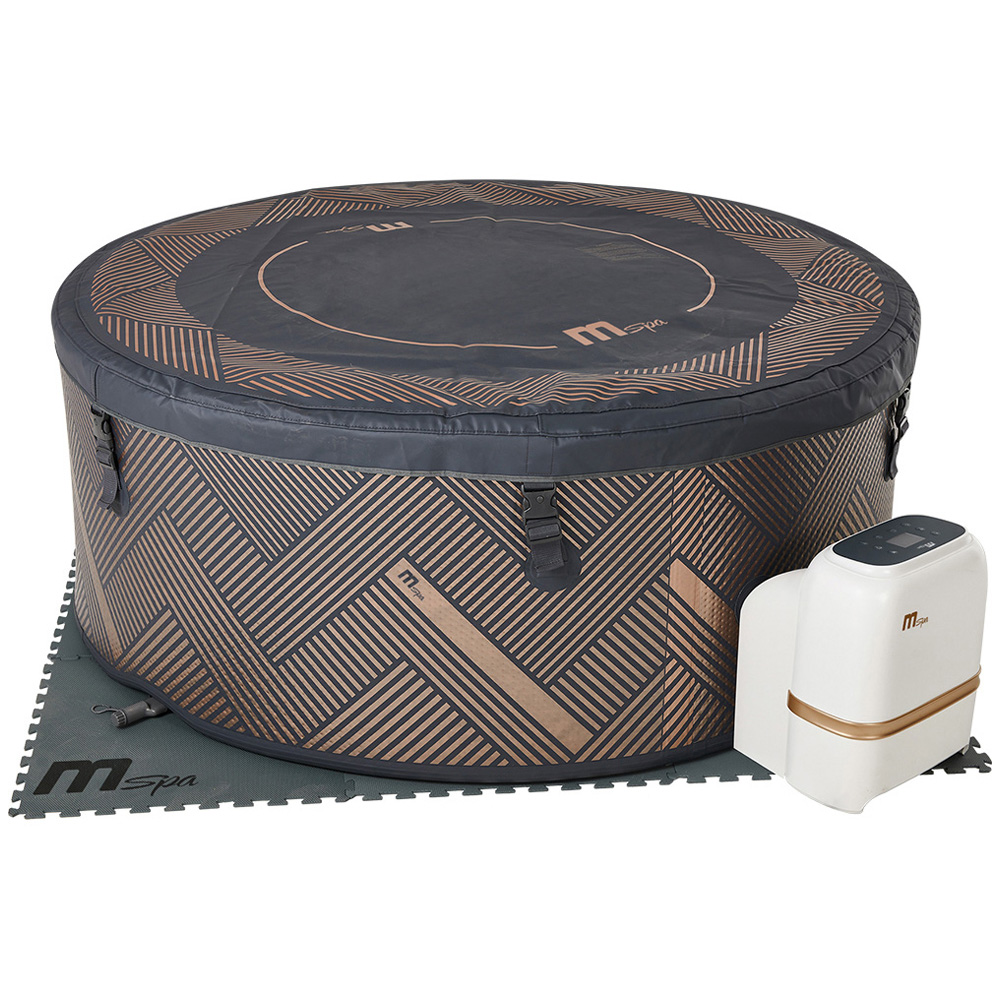MSpa Verto Mono-Eco 6 Person Champagne Gold Geometric Pattern Inflatable Hot Tub Image 6