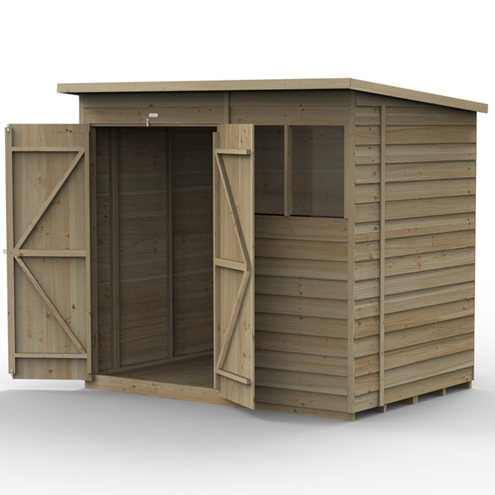 Forest Garden 4LIFE 7 x 5ft Double Door Pent Shed Image 3