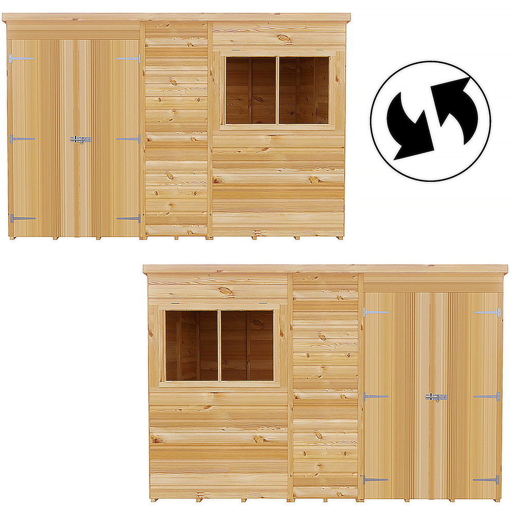 Shire 10 x 6ft Shiplap Pent Garden Shed Image 4