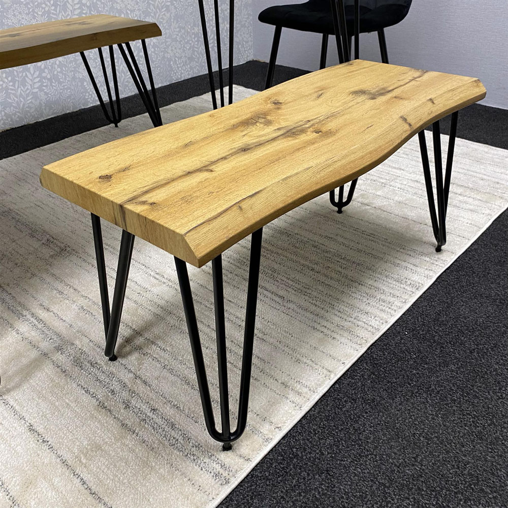 Kosy Koala 4 Seater Wood and Velvet Dining Bench Set Dark Grey Image 5