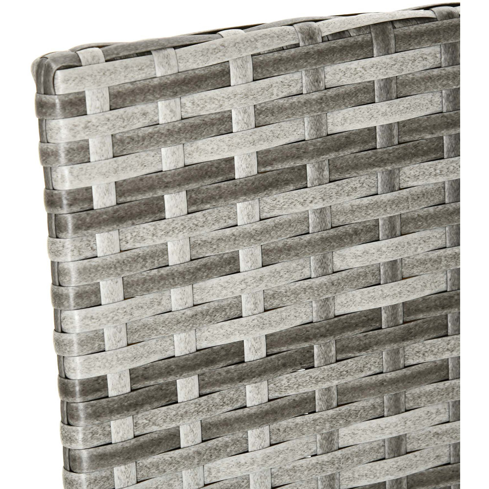 Outsunny Light Grey PE Rattan Rocking Chair with Cushion Image 3