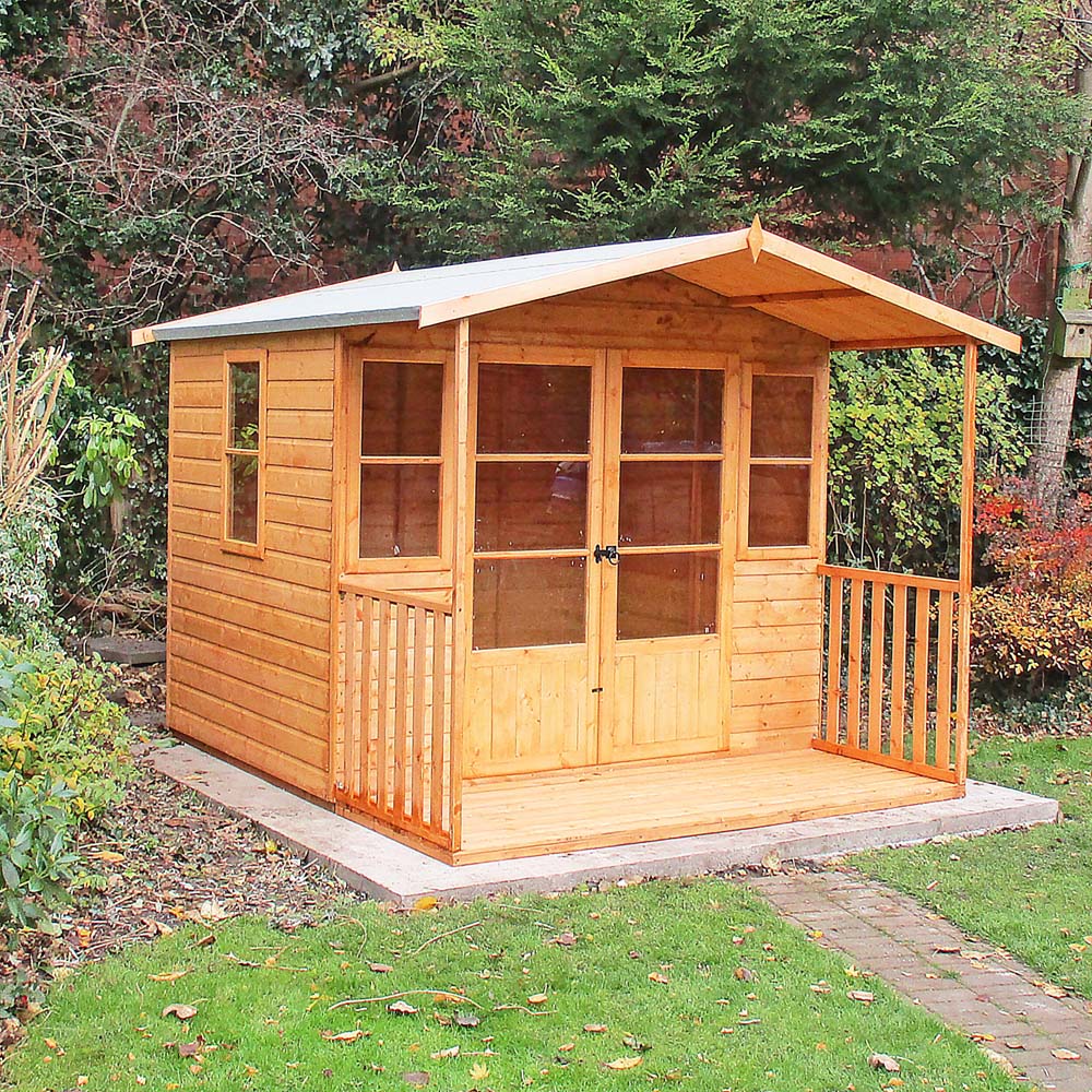 Shire Milton 8 x 11ft Double Door Shiplap Apex Summerhouse Image 2