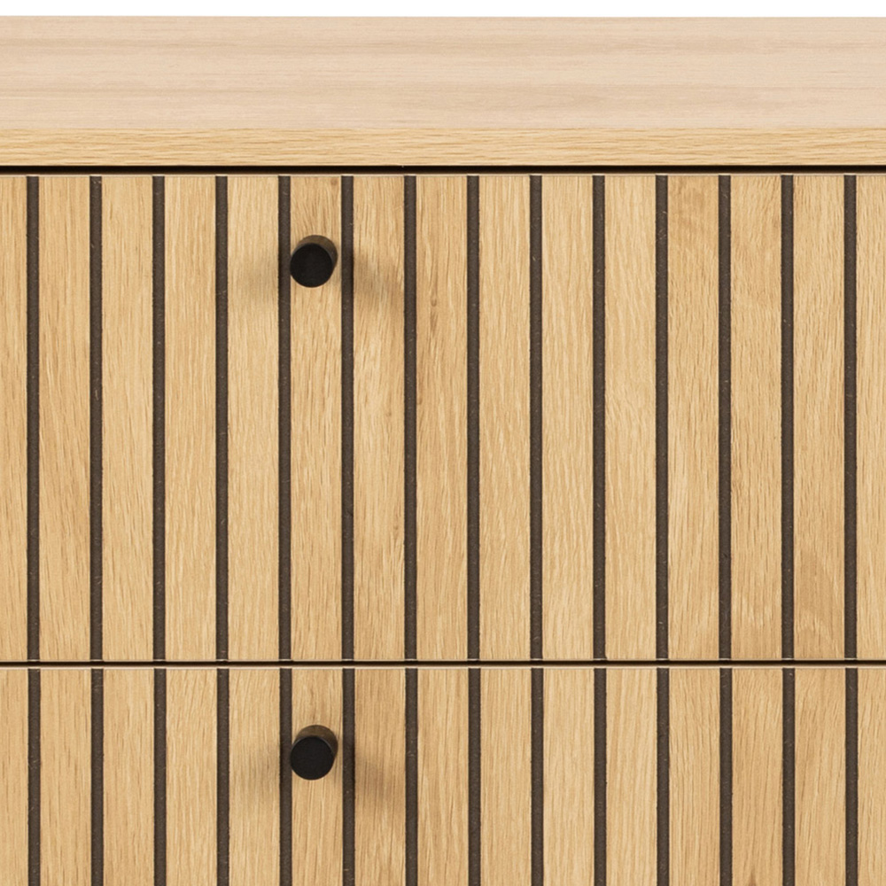 Florence Albany 6 Drawer Oak Wide Chest of Drawers Image 6