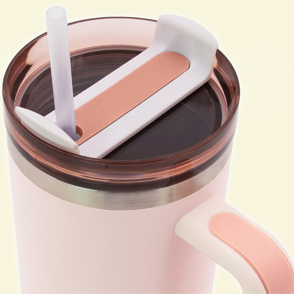 Milestone Camping Pink Insulated Travel Tumbler 1L Image 3