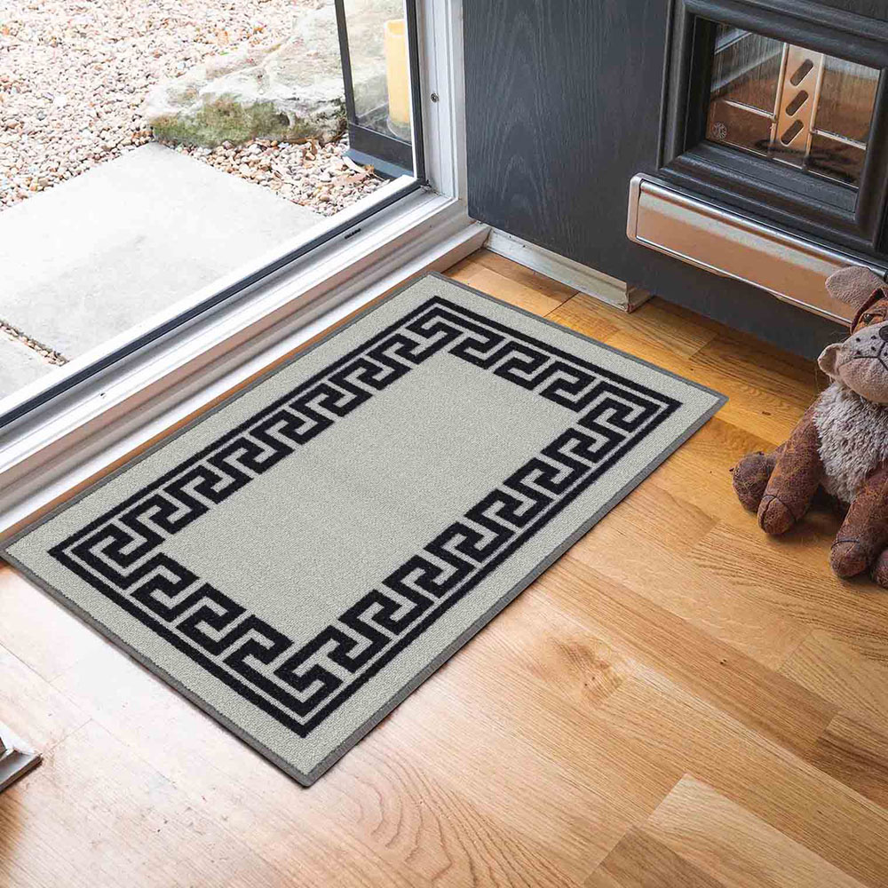 Desire Rugs Havana Grey Greek Key Anti Slip Door Mat 300 x 80cm Image 4