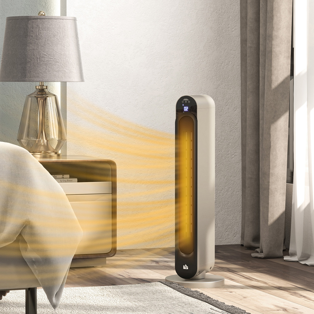 HOMCOM Silver Ceramic Heater 2200W Image 2