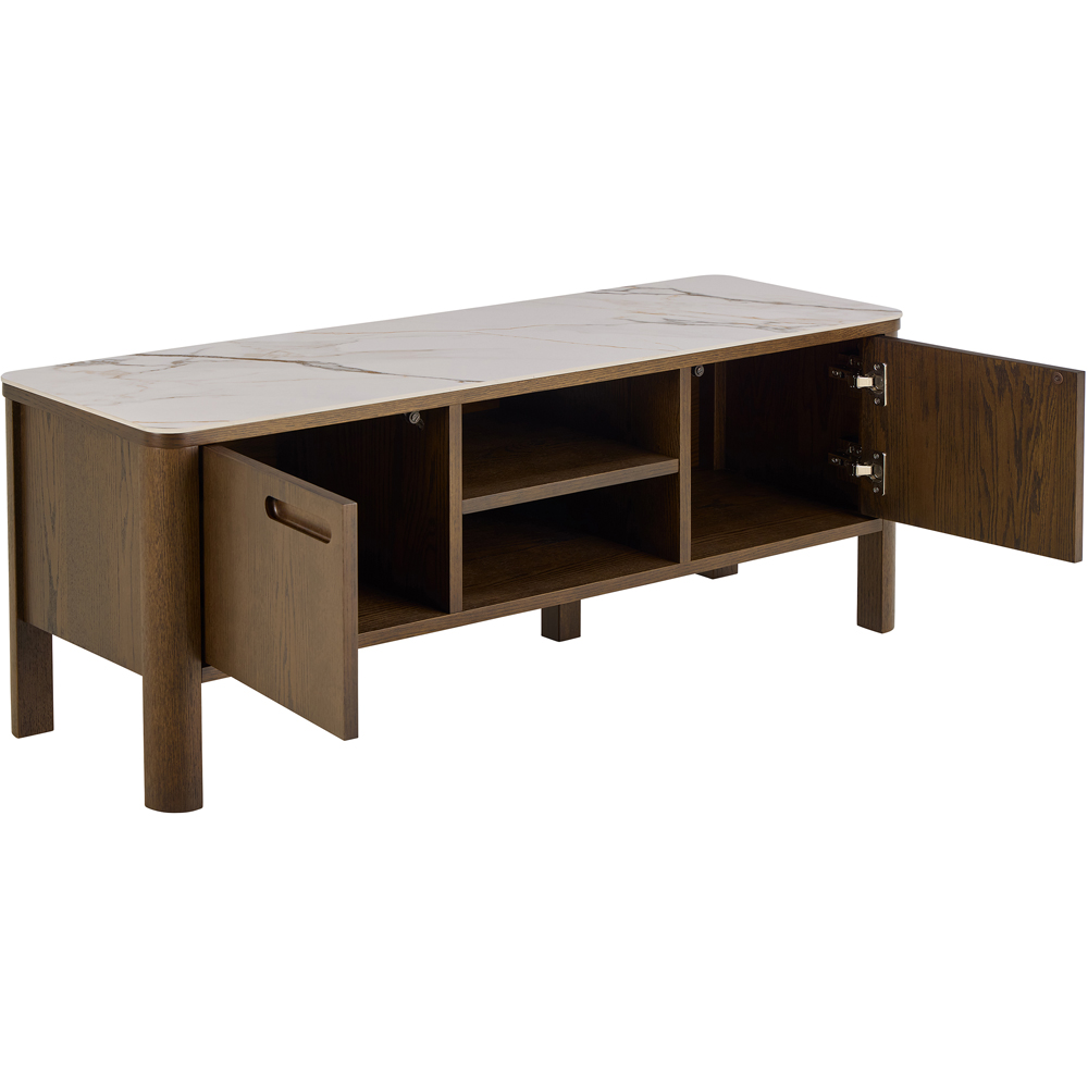 Florence Southampton 2 Door 2 Shelf Ceramic Cream TV Unit Image 5