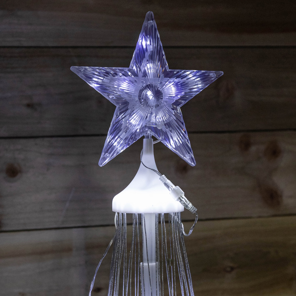 Samuel Alexander White LED Light Up Christmas Cone Tree 4.4ft Image 2