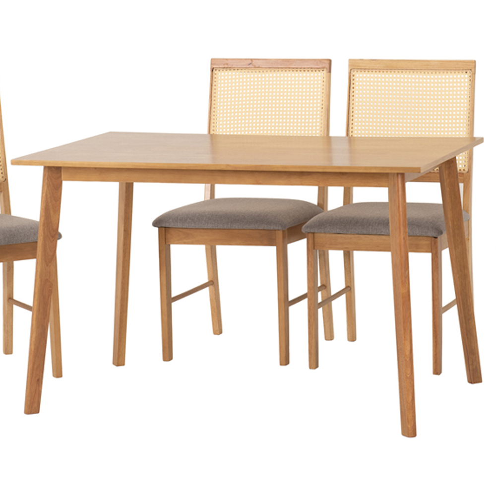 Seconique Austin Ellis Oak Effect 4 Seater Dining Table Set Grey Image 3