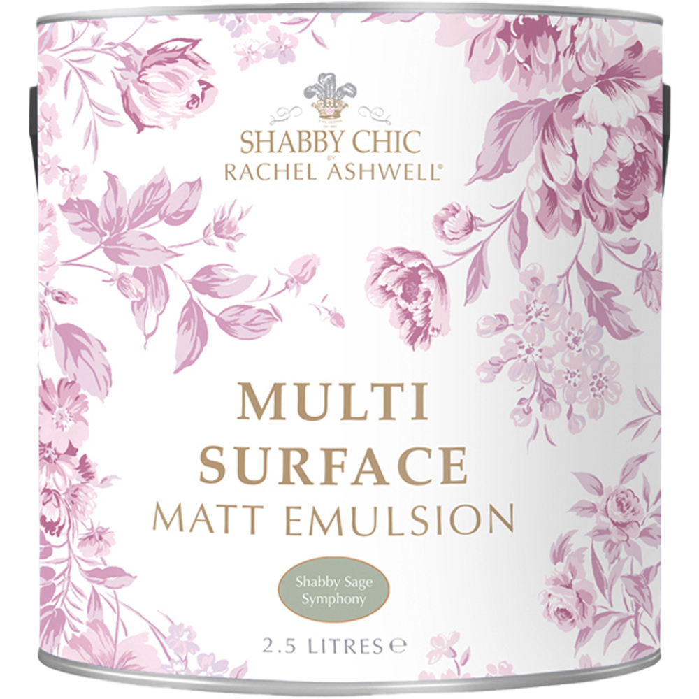 Shabby Chic by Rachel Ashwell® Shabby Sage Symphony Matte Emulsion Multi Surface Paint 2.5L Image 2