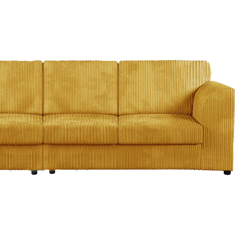 Luxor 4 Seater Mustard Jumbo Cord Full Back Sofa Image 4