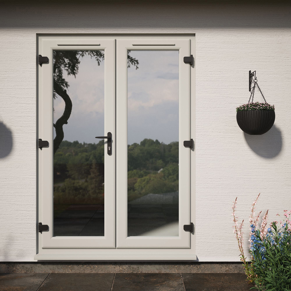 Crystal Agate and White LH Master Clear Glass uPVC Triple Glazed French Door 1490 x 2090mm Image 4