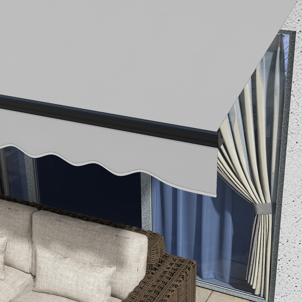 Outsunny Light Grey Aluminium Frame Electric Retractable Awning 3.5 x 2.5m Image 3