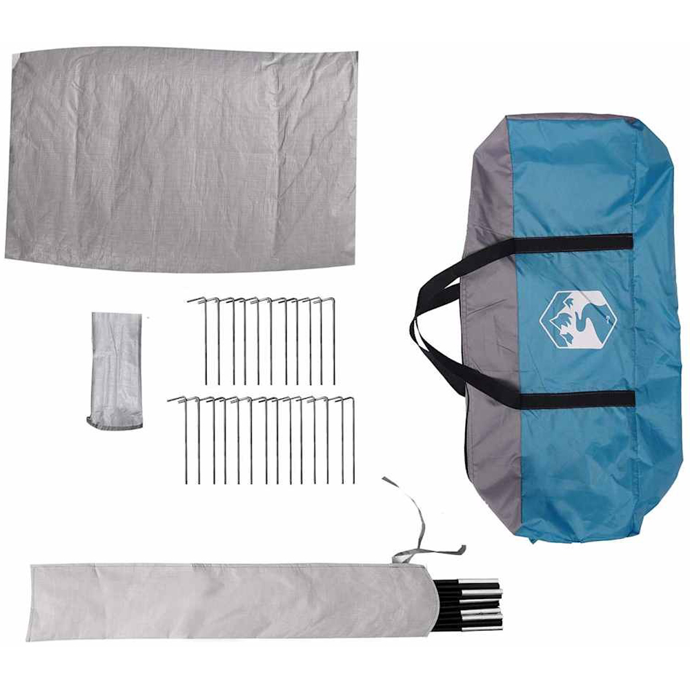 Walplus 8 Person Waterproof Tipi Family Tent Blue Image 6