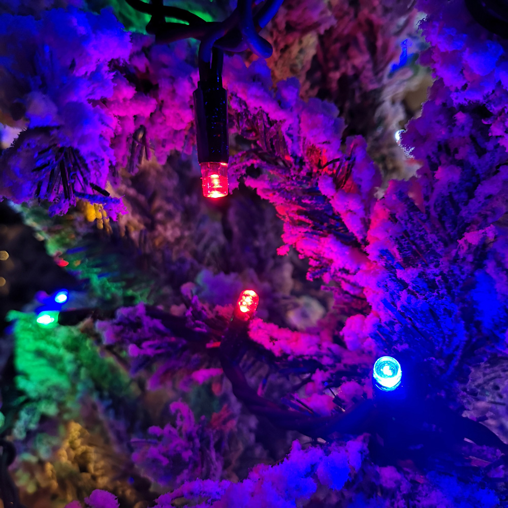 Premier 100 Multicolour LED Static Black Cable String Light 8m Image 5