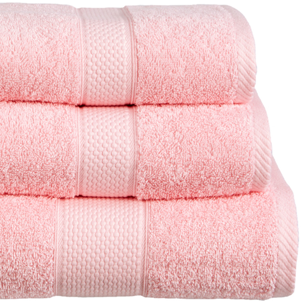 Imperial Ringspun Combed Cotton Pink Turkish Bath Sheet Image 2