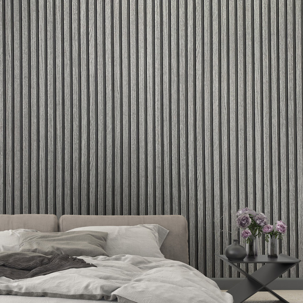 Galerie Industrial Effects Panelled Grey and Charcoal Wallpaper Image 5
