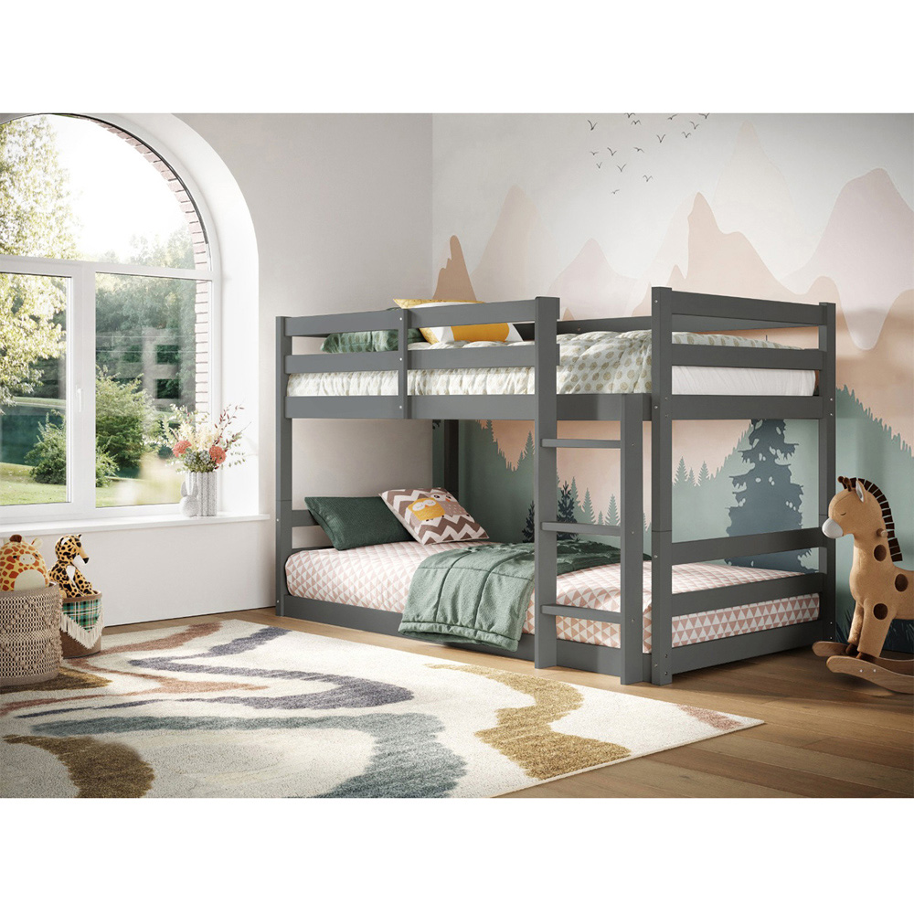 Flair Shasha Grey Low Wooden Bunk Bed Image 5