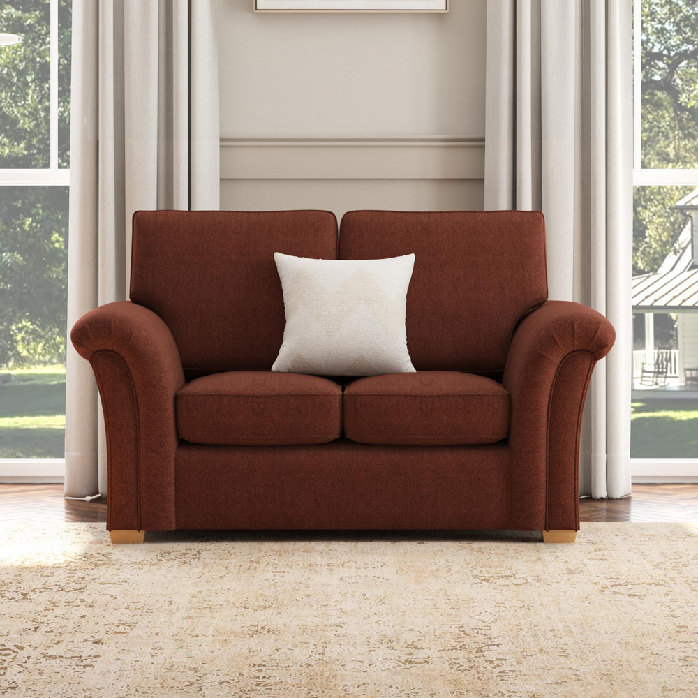 Castleacre 2 Seater Venice Brick Fixed Back Sofa Image 5