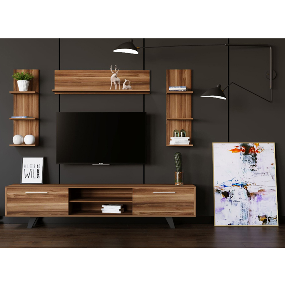 Evu MILANO 2 Doors Walnut TV Cabinet Image 3