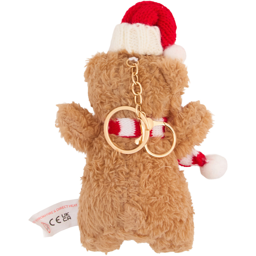 Teddy Bear Christmas Keyring Brown Image 3