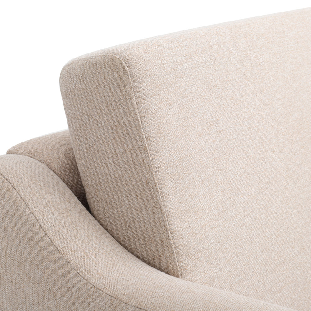 Living and Home Beige Upholstered Armchair Image 5