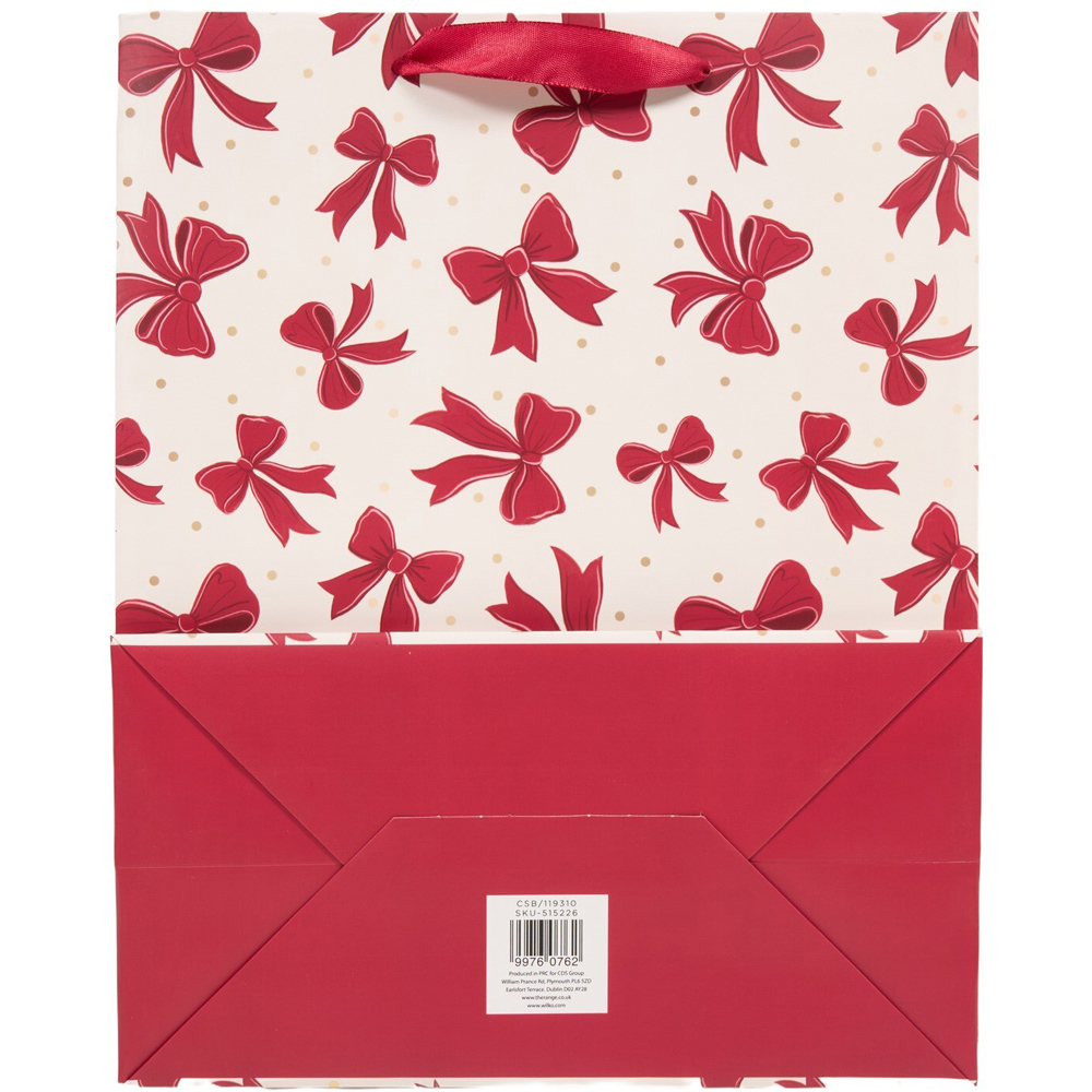 Large Red Bow Gift Bag Large Image 3