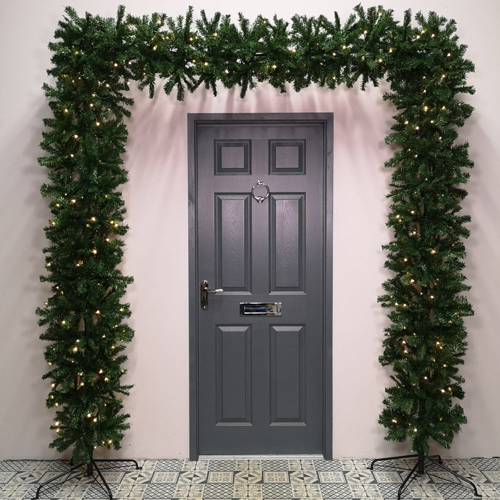 Premier Green Pre Lit Indoor and Outdoor Christmas Tree Arch 8ft Image 2