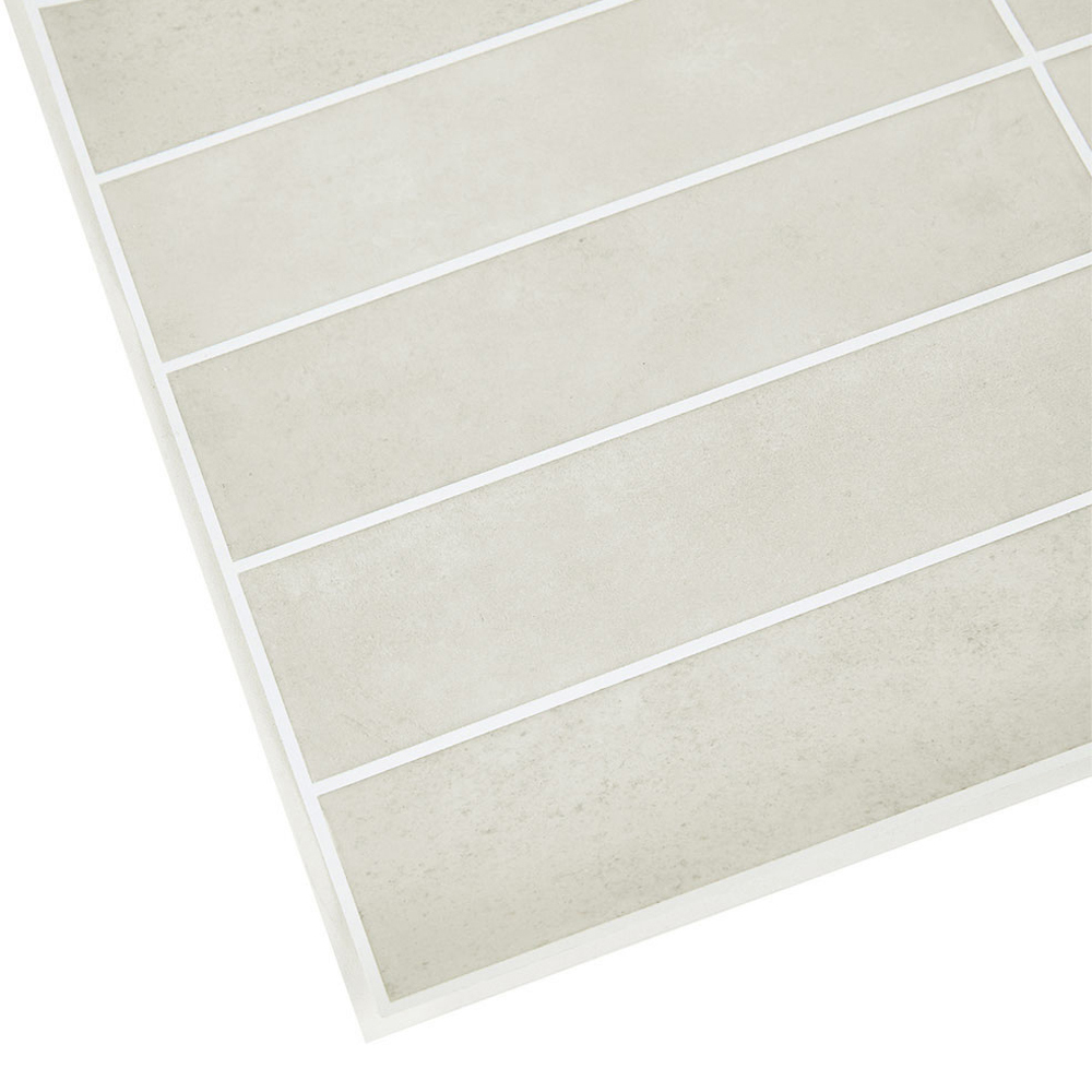 Living and Home Grid Effect Grey Apricot Peel and Stick Wall Tile Sticker 10 Pack Image 6