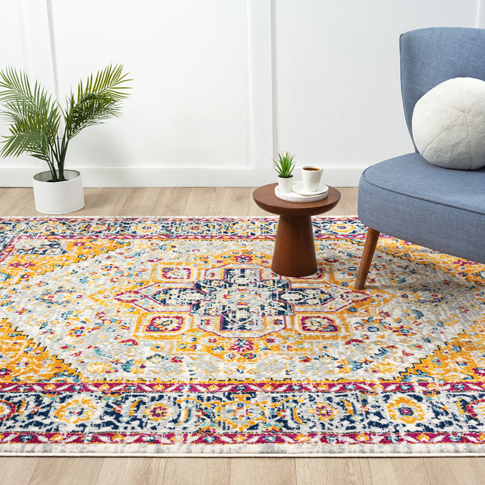 Desire Rugs San Marino Multicolour Floral Rug 60 x 220cm Image 7