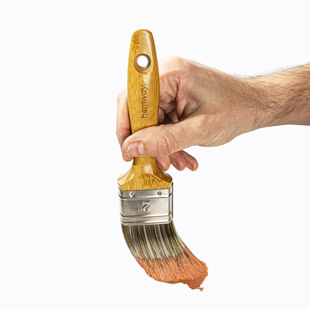 Hemway Tools Premium Bamboo Flat Paint Brush 2 inch Image 5