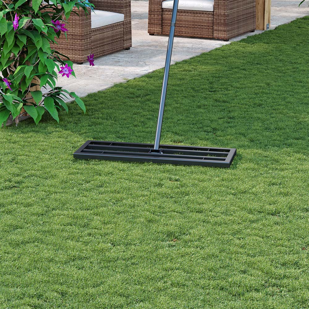 Living and Home Garden Lawn Levelling Rake with Long Handle 76 x 25 x 213cm Image 7