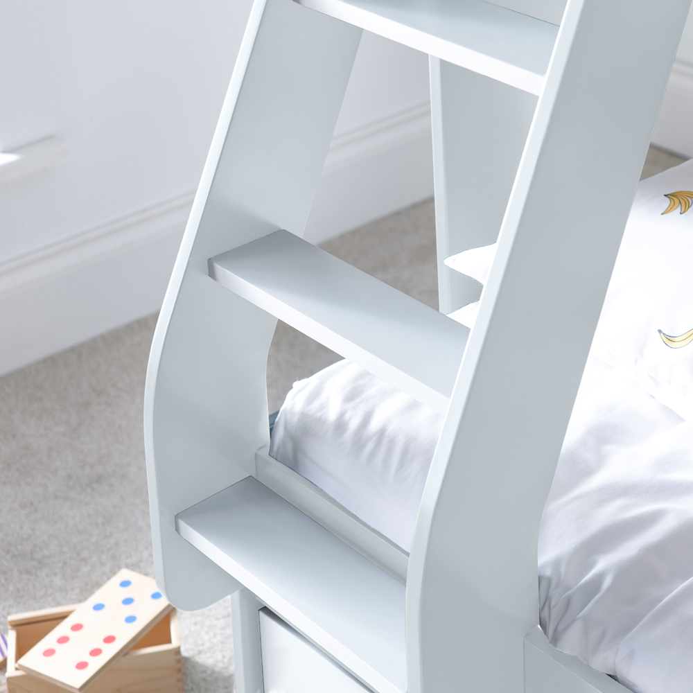 Bedmaster Oliver Triple Sleeper White Storage Bunk Bed with Pocket Spring Mattresses Image 6