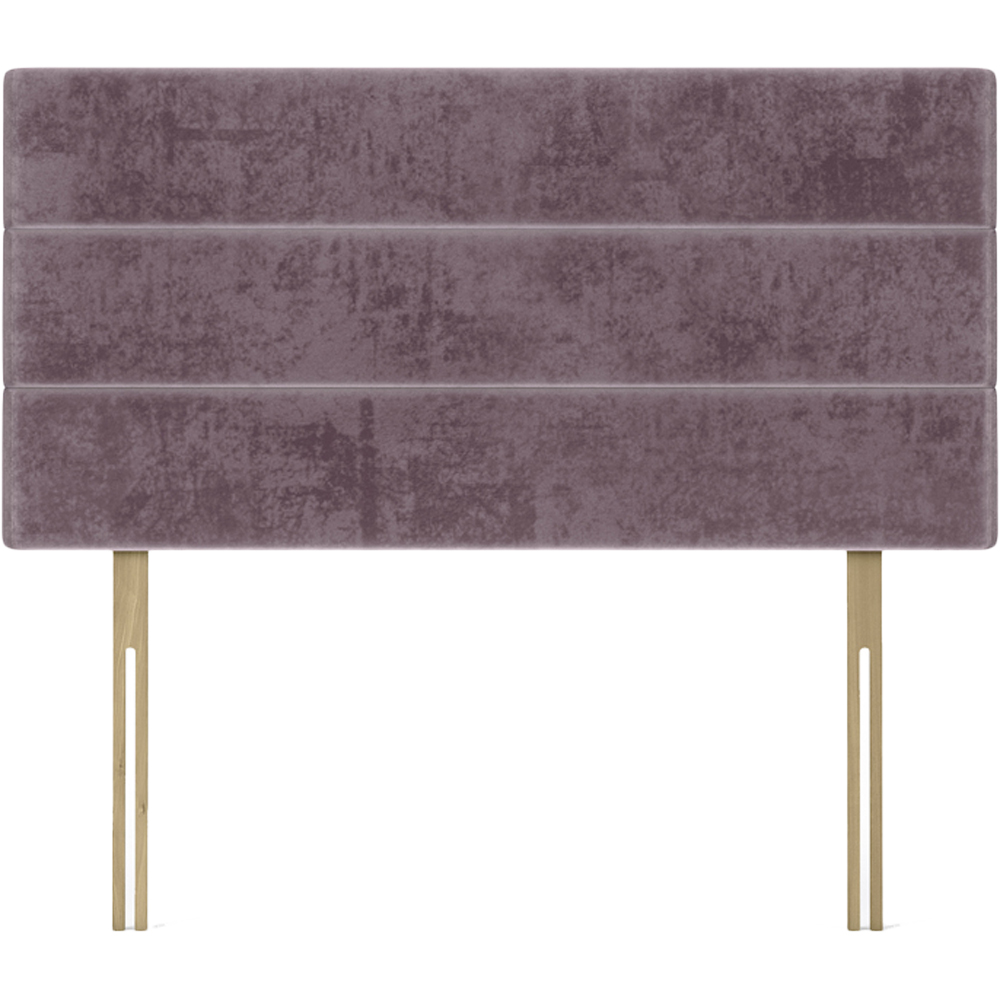 Bedmaster Small Double Mauve Naples Velvet Milan Lined Headboard Image 2