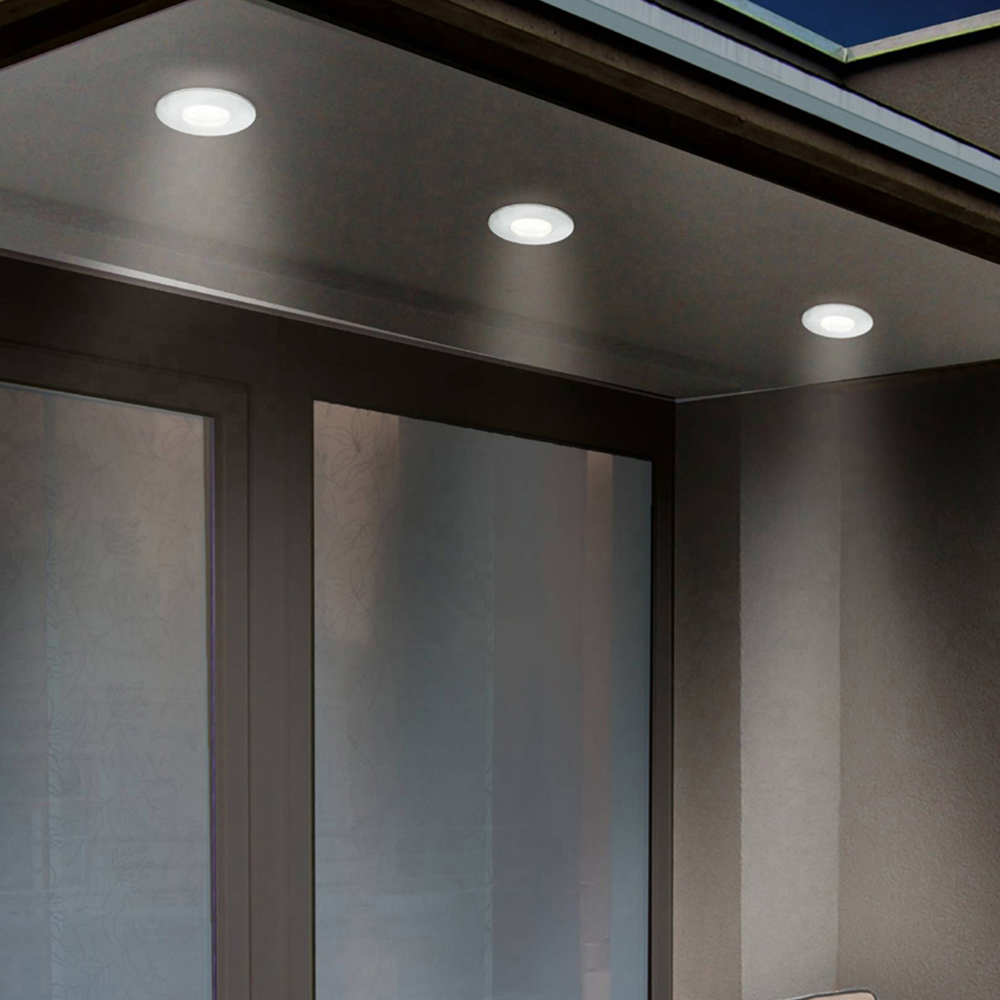 EGLO Margo Aluminium White Outdoor Recessed LED Light Image 2