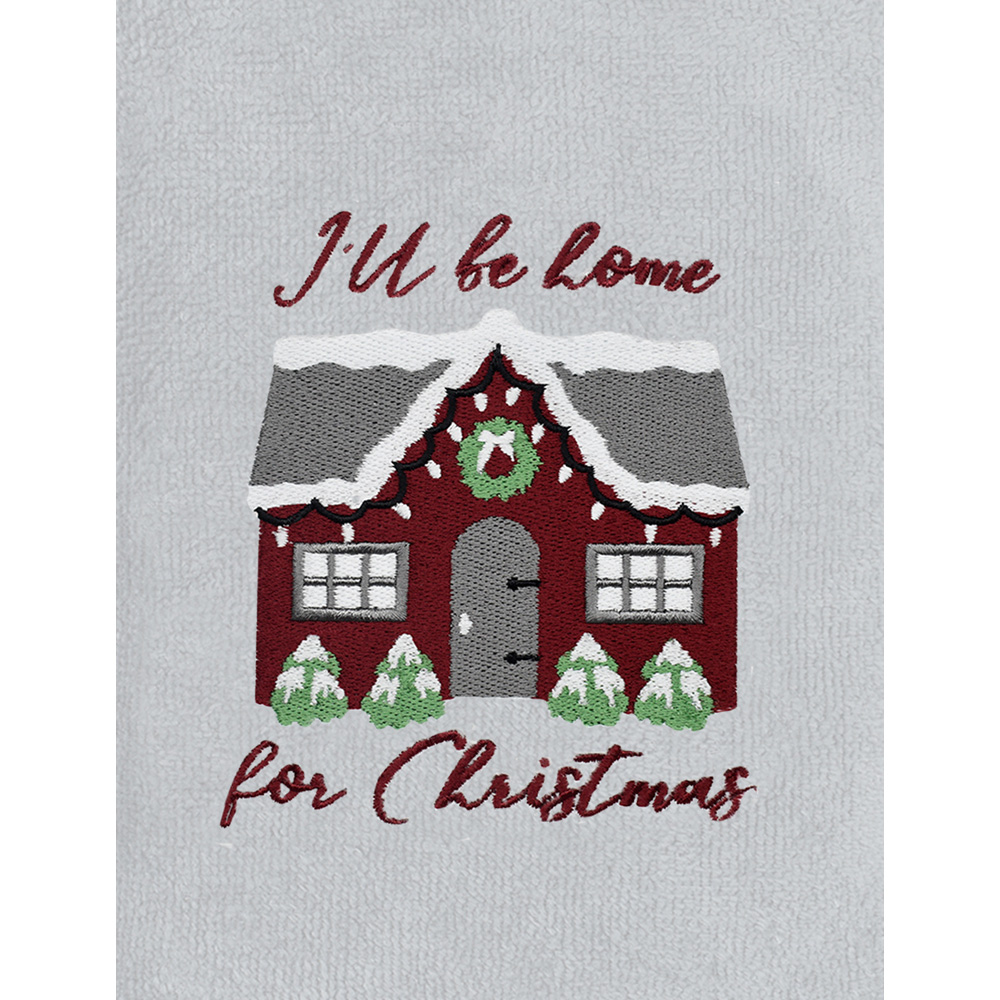 Noel Square Xmas I'll Be Home White Hand Towel 2 Pack Image 3