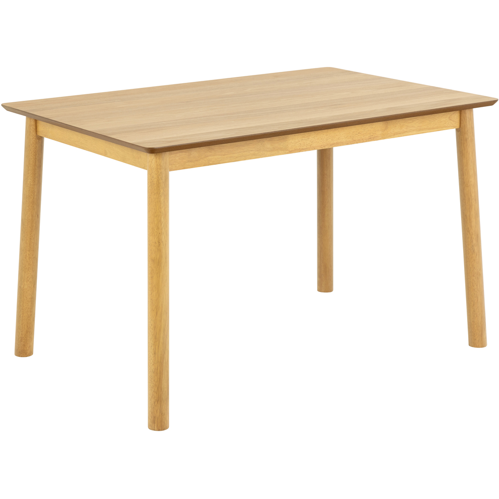 Florence Barlow 4 Seater Rectangular Dining Table Matt Oak Image 2